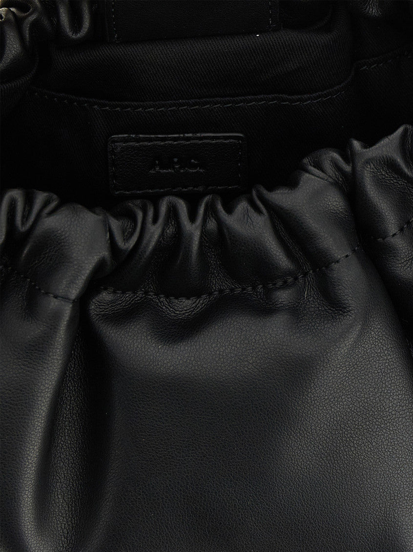 Black Ninon Hoop Large Shoulder Bag 4