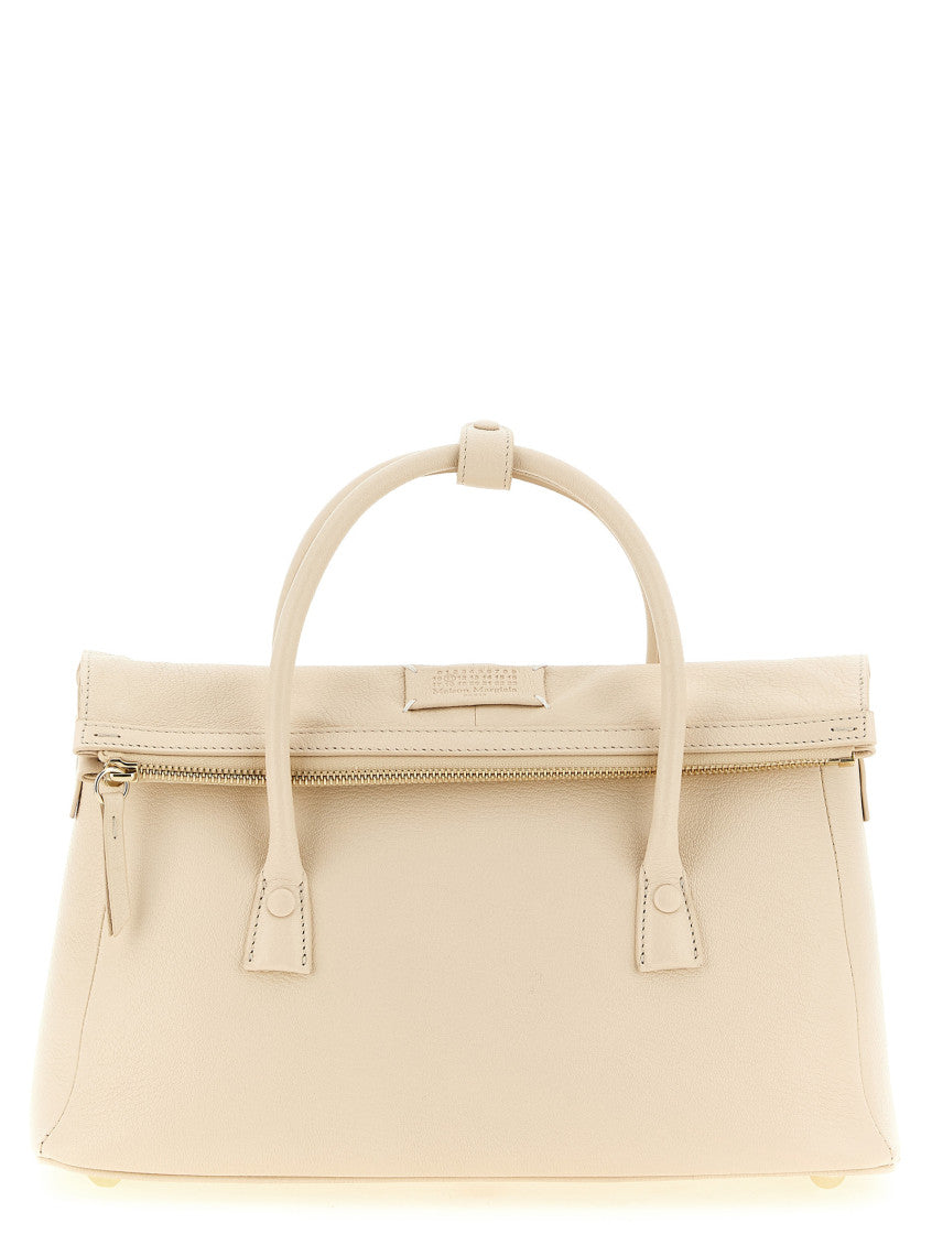 Beige 5AC East West Medium Satchel 1