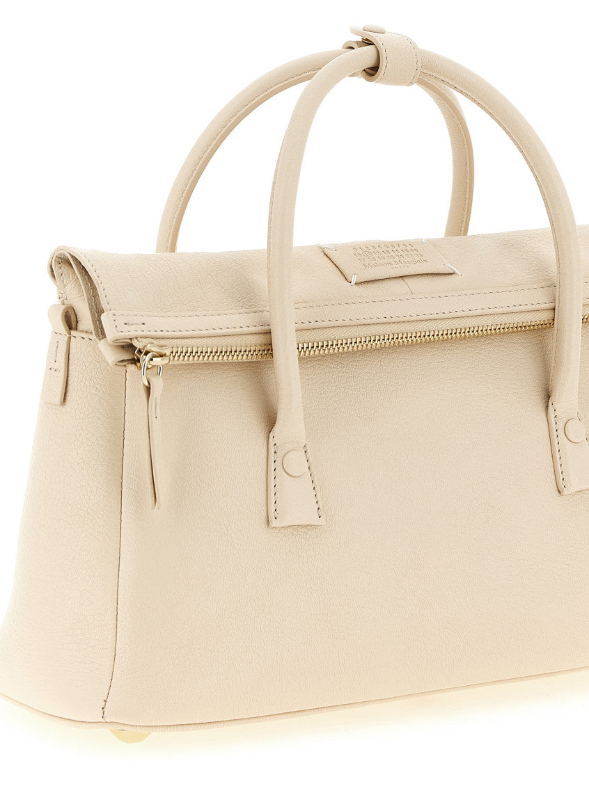 Beige 5AC East West Medium Satchel 3