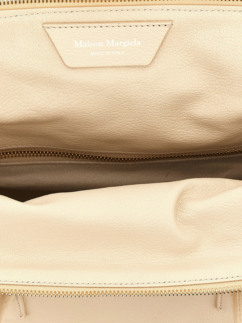 Beige 5AC East West Medium Satchel 4