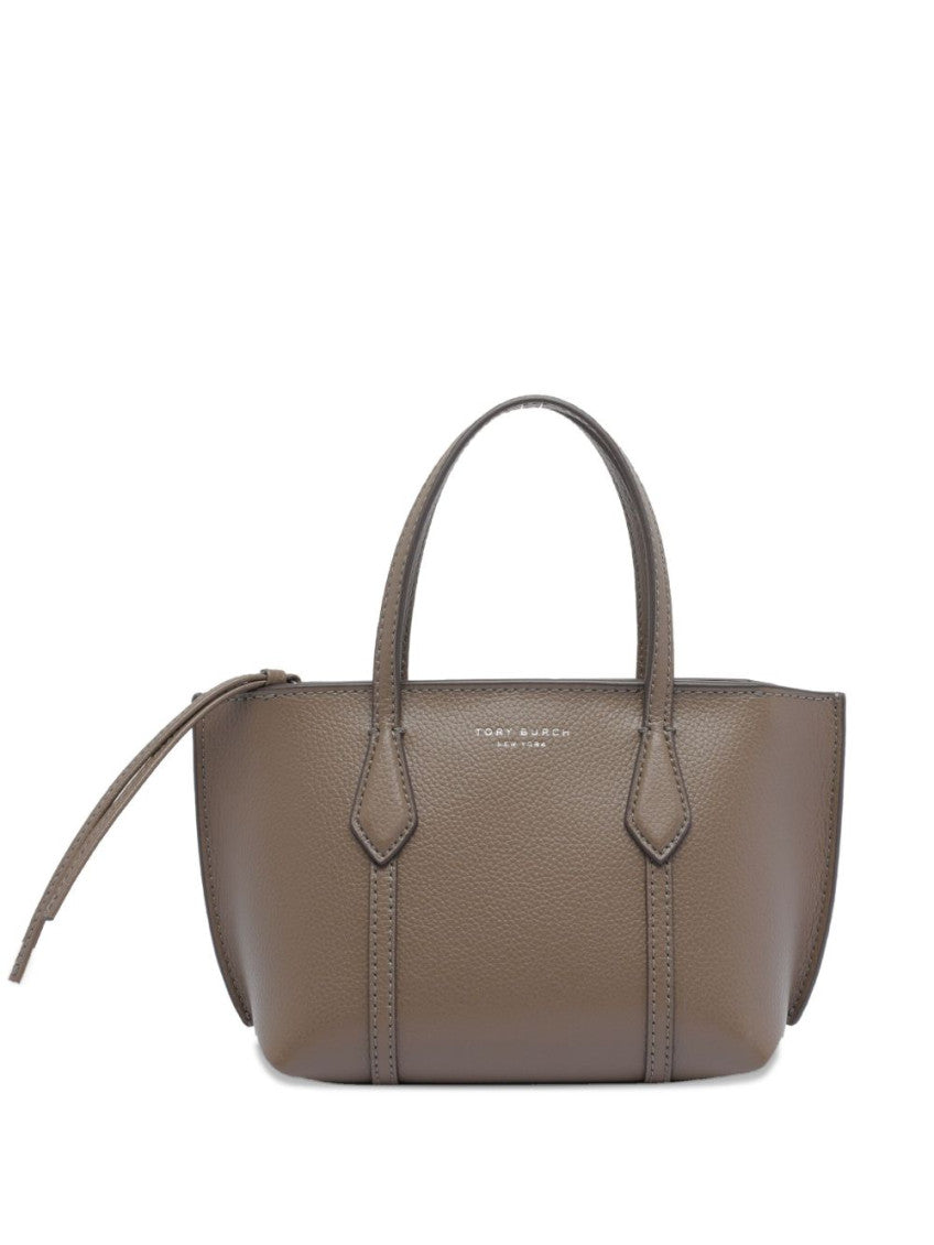 Brown Perry Top Zip Mini Tote 1