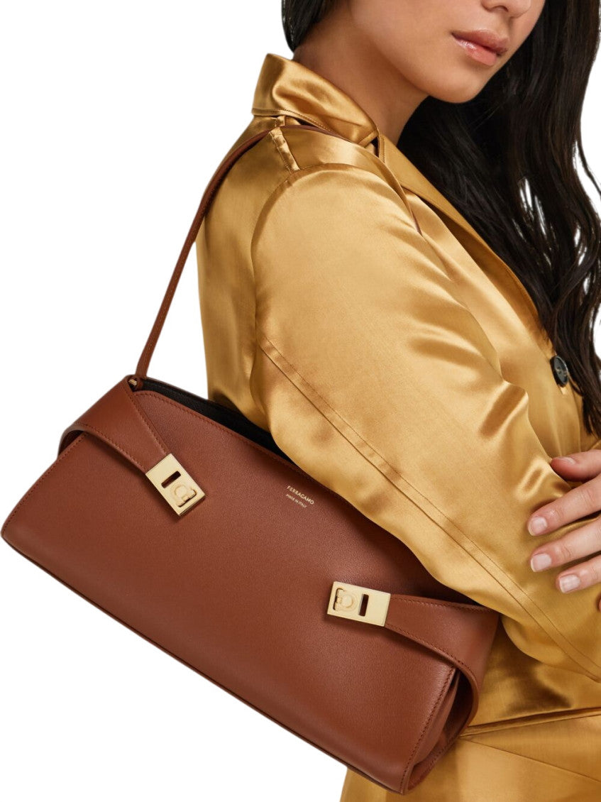 Brown Hug Large Shoulder Bag 6