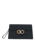 Black Double Gancini Medium Clutch 1