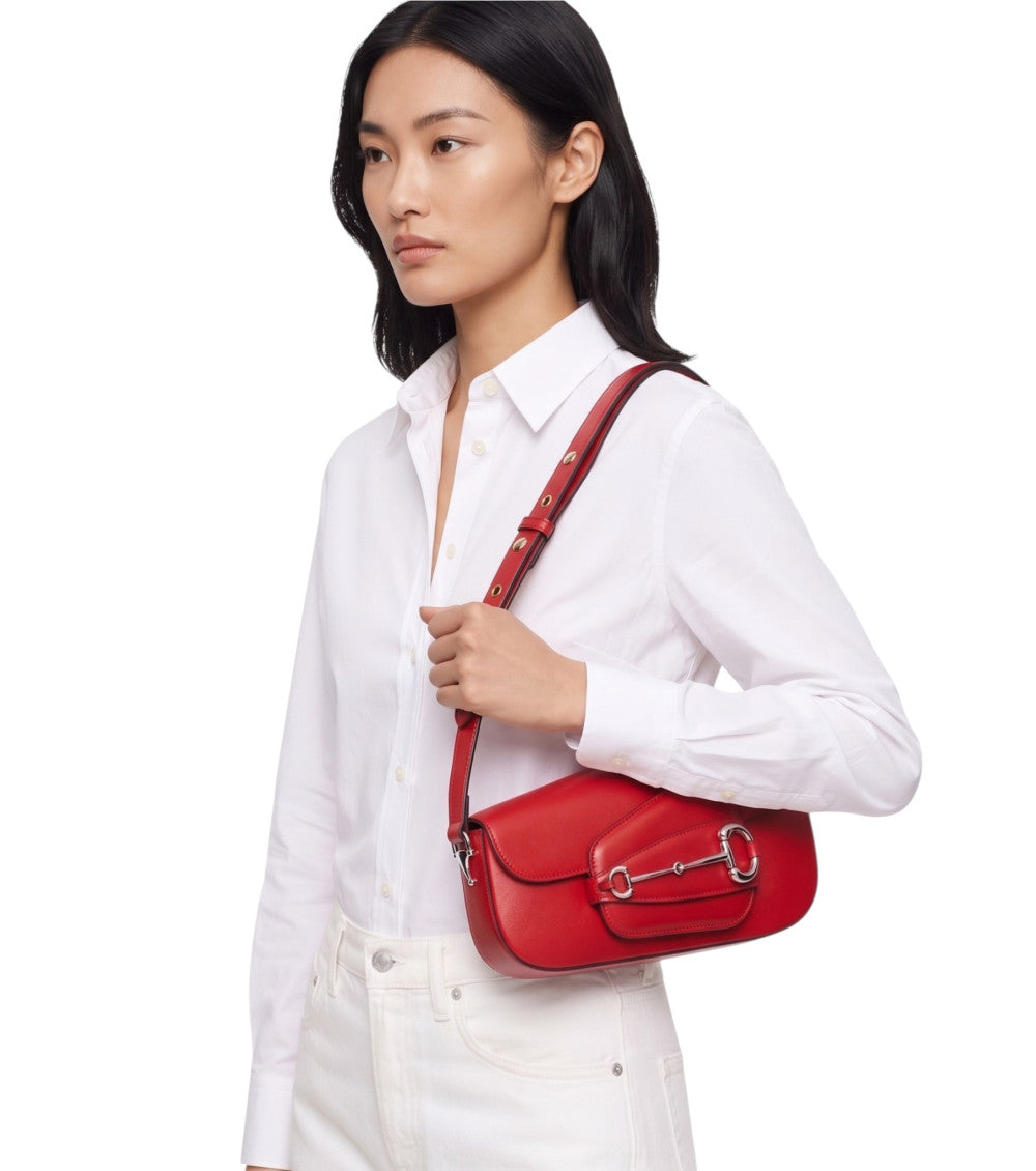 Red 1955 Horsebit Medium Shoulder Bag 6