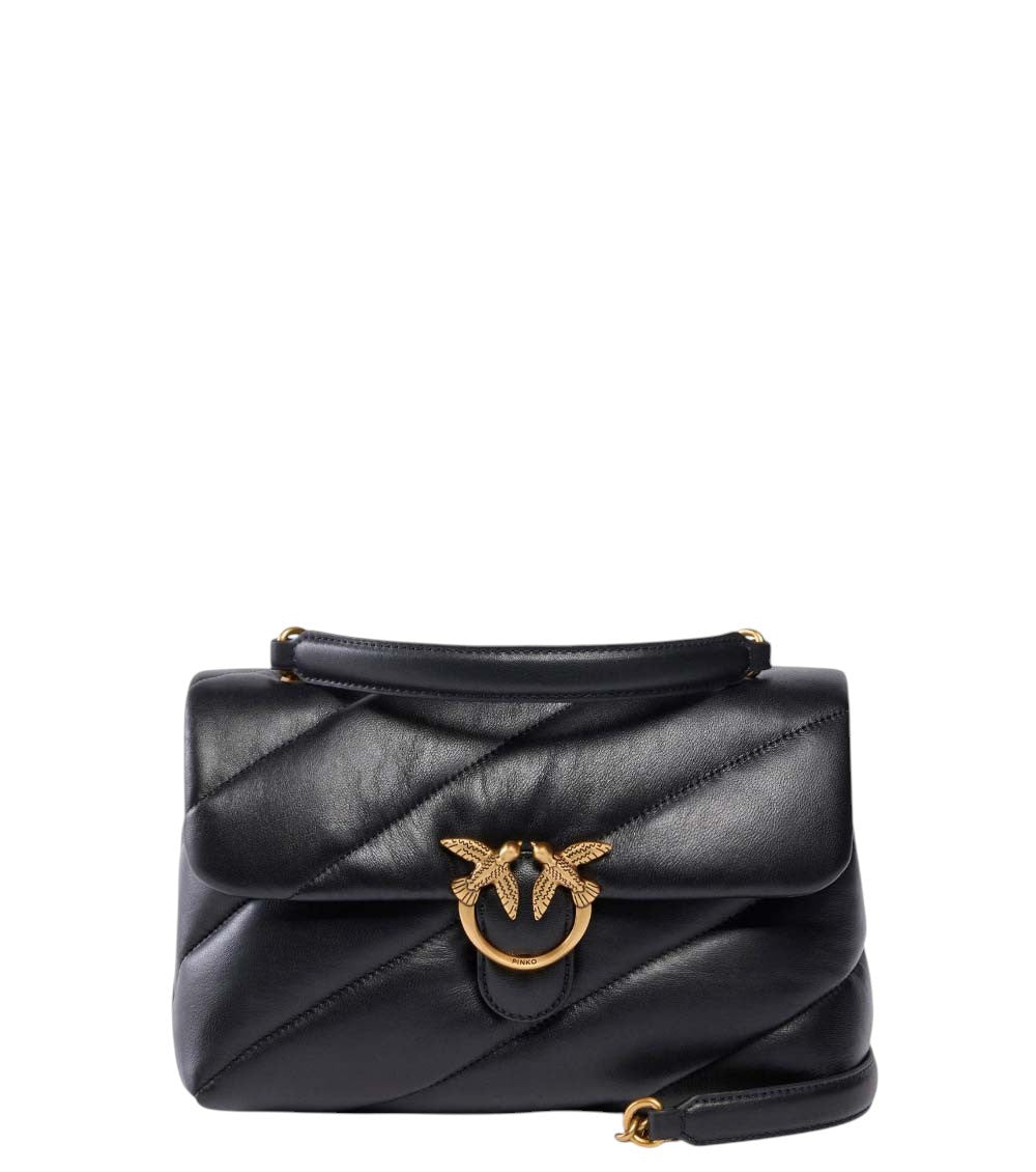 Black Love Puff Medium Shoulder Bag 1