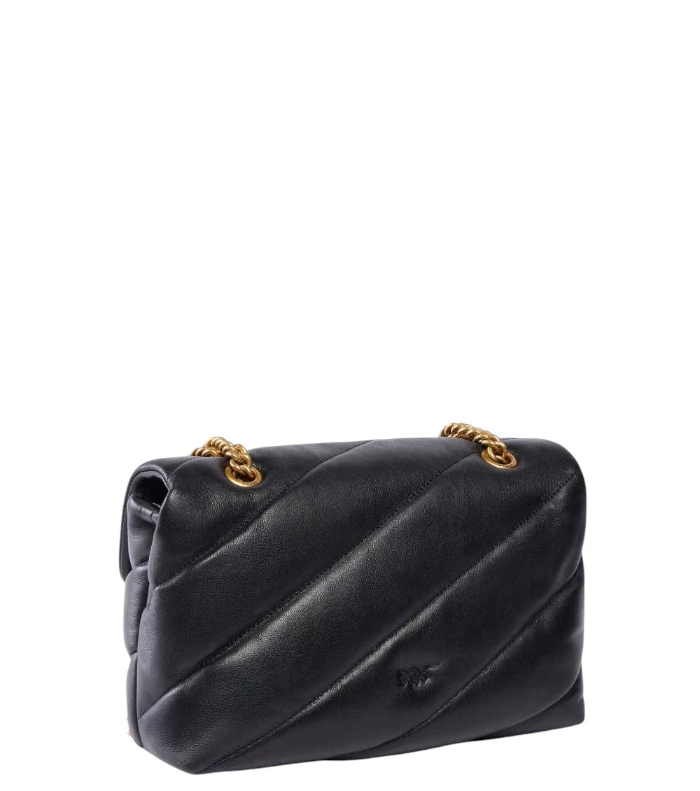 Black Love Puff Medium Shoulder Bag 2