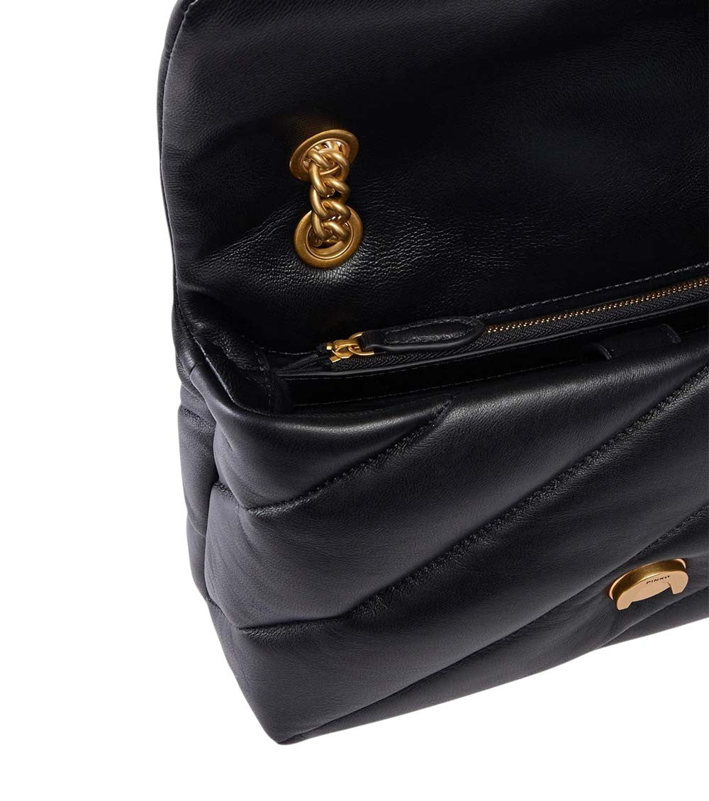 Black Love Puff Medium Shoulder Bag 3