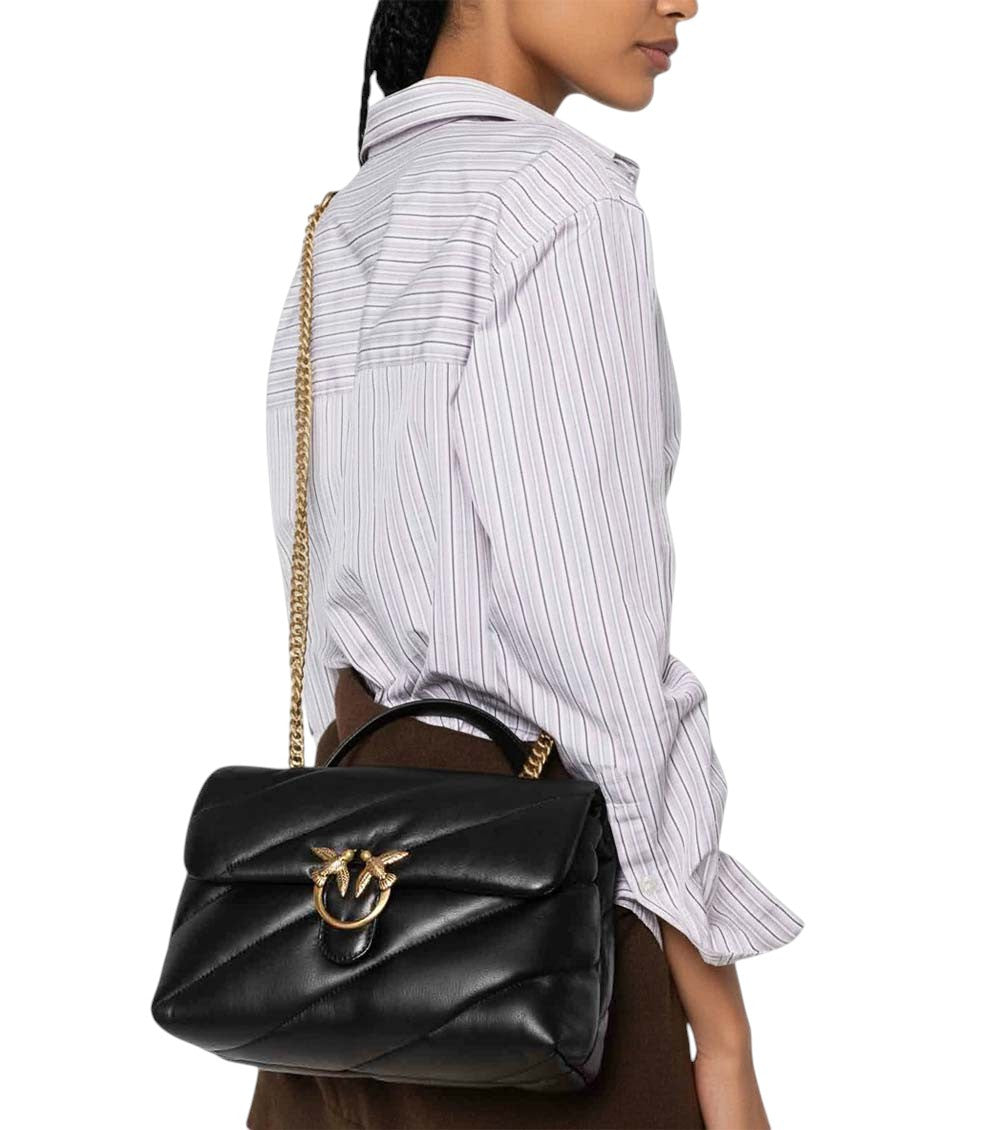 Black Love Puff Medium Shoulder Bag 5