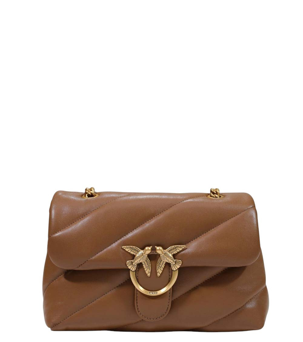 Brown Love Puff Medium Shoulder Bag 1