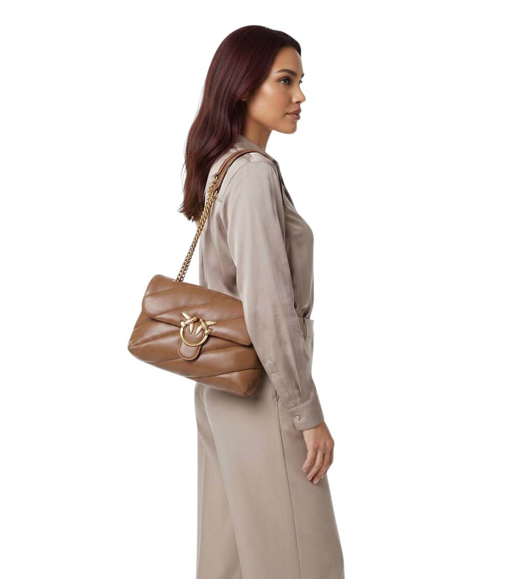 Brown Love Puff Medium Shoulder Bag 6