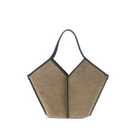 Grey Suede Large Tote 1