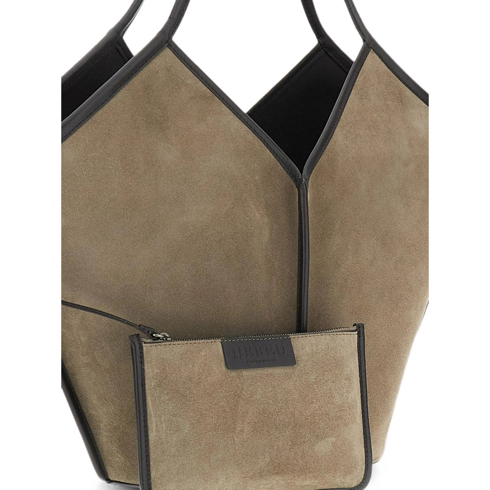 Grey Suede Large Tote 2