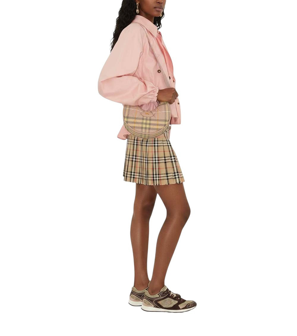 Beige Check Mini Crossbody Bag 5