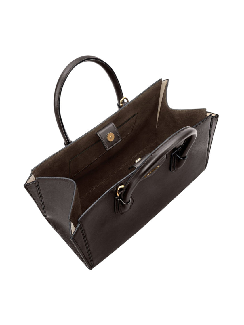 Dark Brown Antigona Catchall Small Tote 3