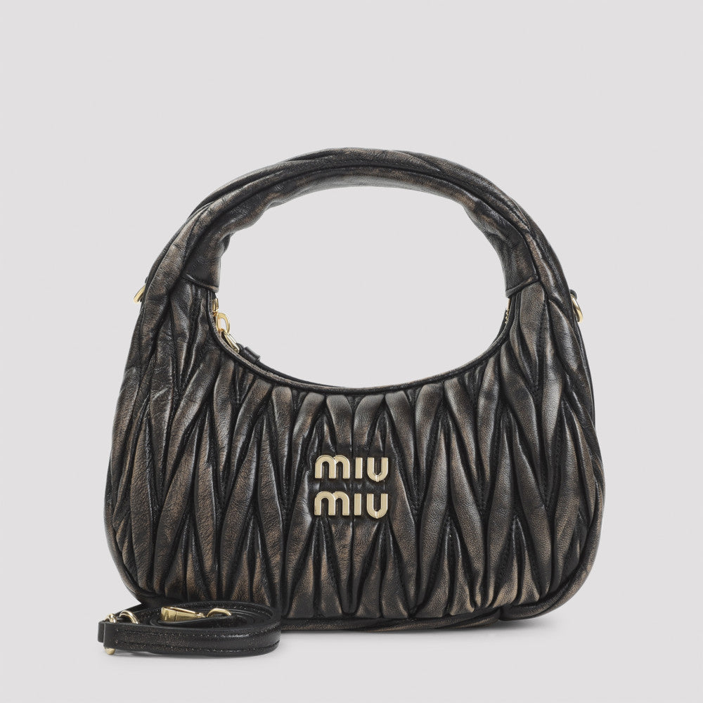Brown Wander matelasse Handbag 2