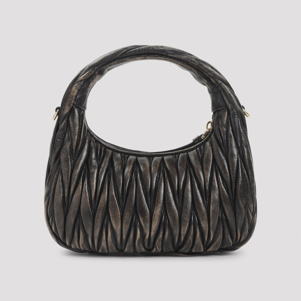 Brown Wander matelasse Handbag 4