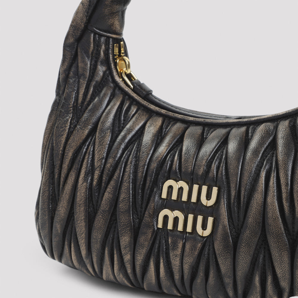 Brown Wander matelasse Handbag 5