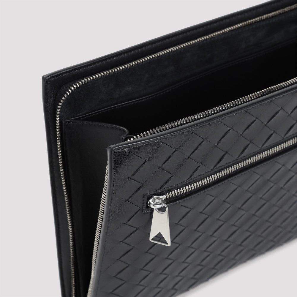 Black Intrecciato Clutch 5