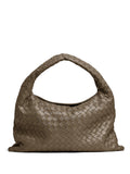 Olive Intrecciato Leather Shoulder Bag 1
