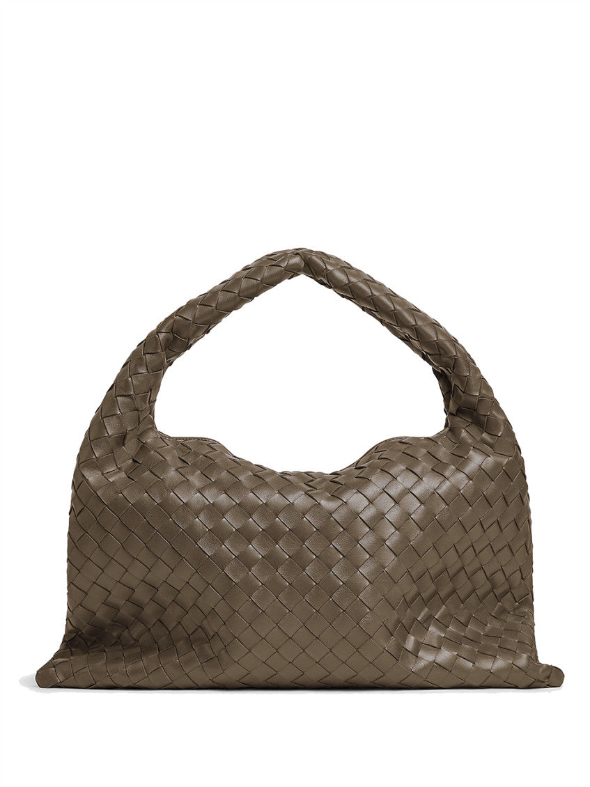 Olive Intrecciato Leather Shoulder Bag 3