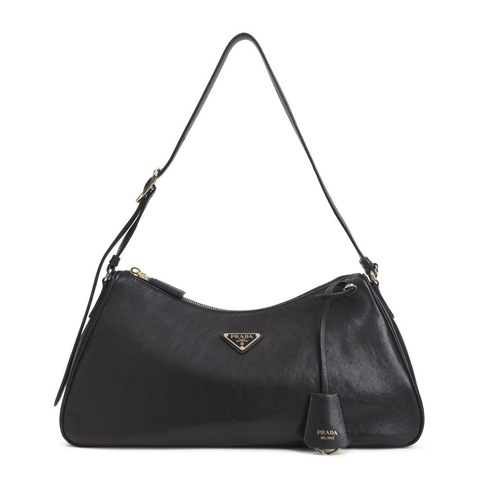 Black Logo Large Shoulder Bag 1