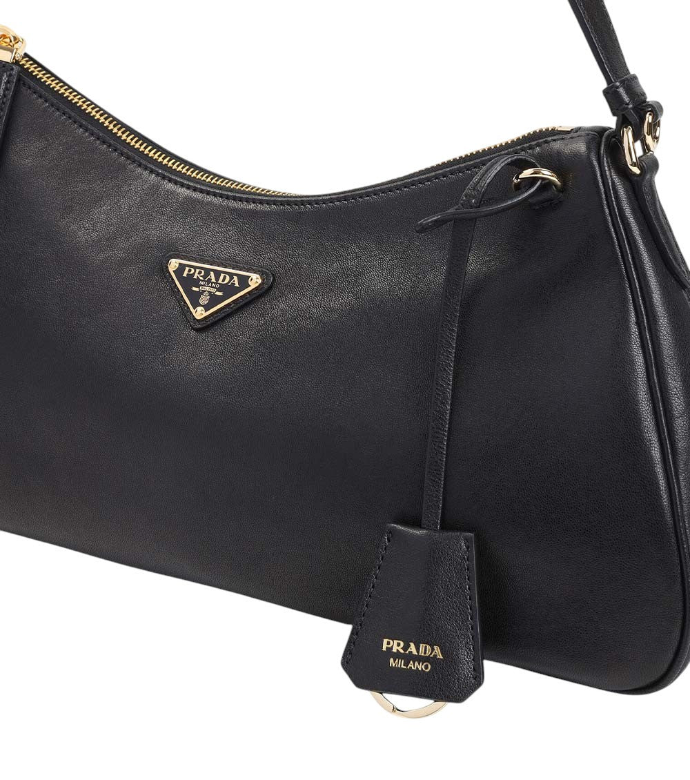 Black Logo Large Shoulder Bag 3