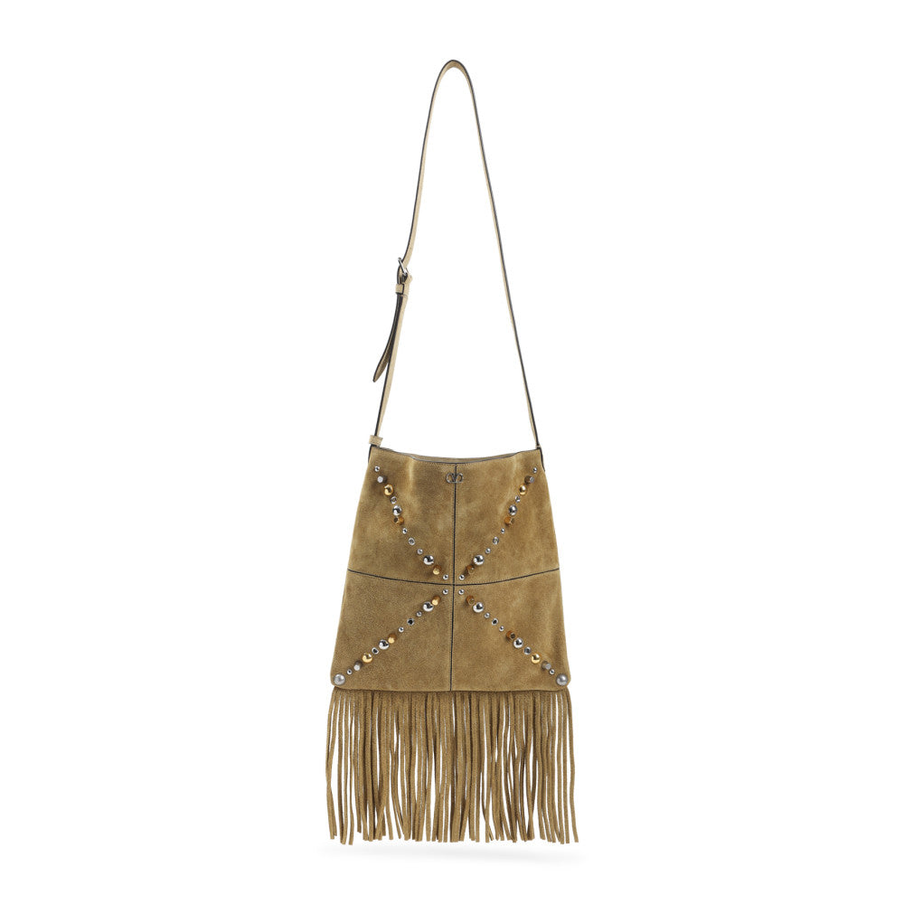 Beige Logo Crossbody Bag 1
