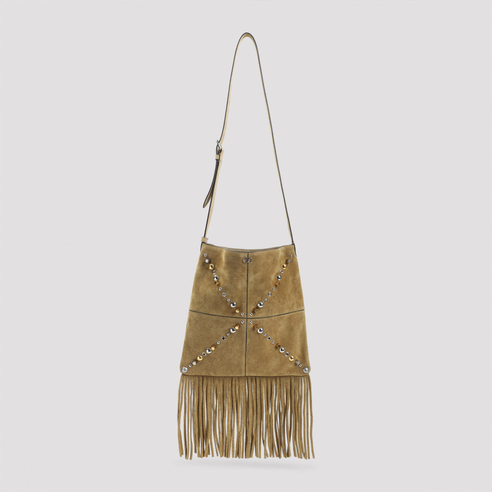 Beige Logo Crossbody Bag 3