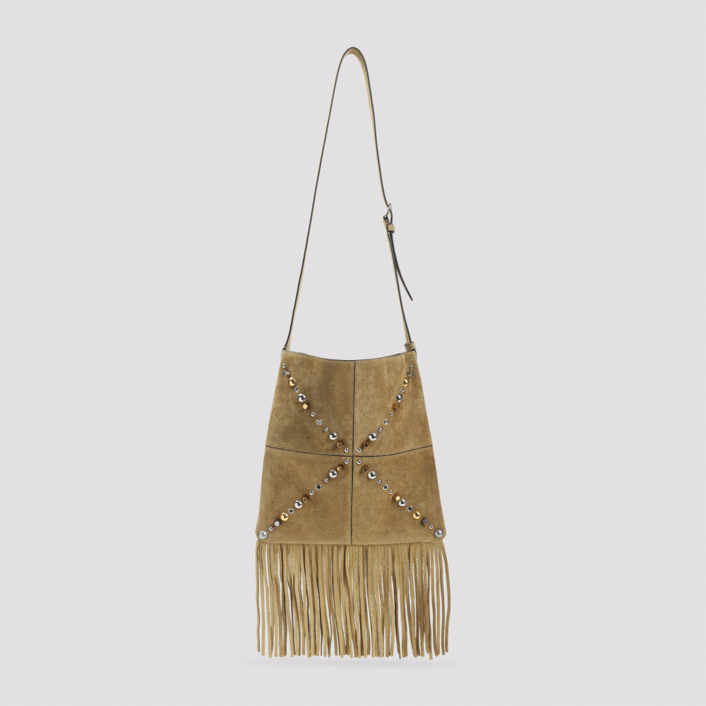 Beige Logo Crossbody Bag 4