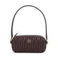 Maroon Matelasse Shoulder Bag 1
