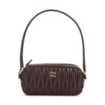 Maroon Matelasse Shoulder Bag 1