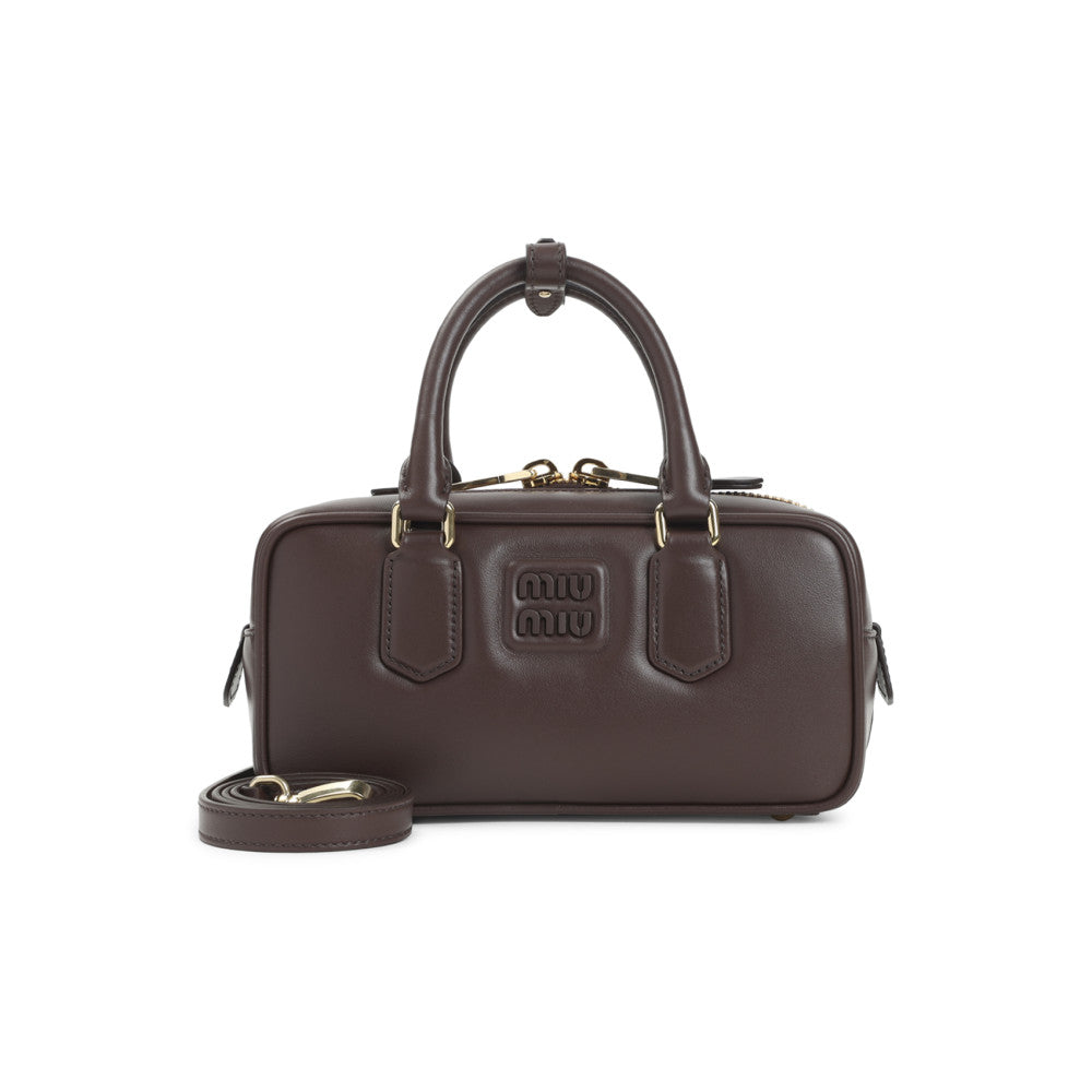 Dark Brown Arcadie Satchel 1