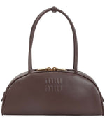 Dark Brown Beau Medium Shoulder Bag 1