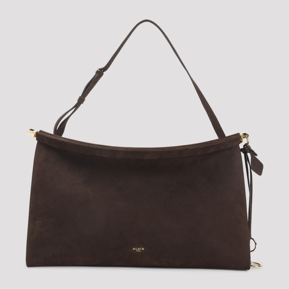 Dark Brown Le Click Large Shoulder Bag 3