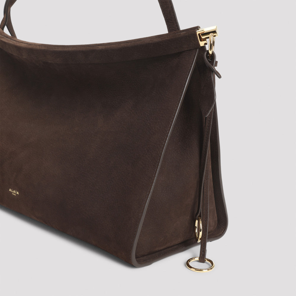 Dark Brown Le Click Large Shoulder Bag 5