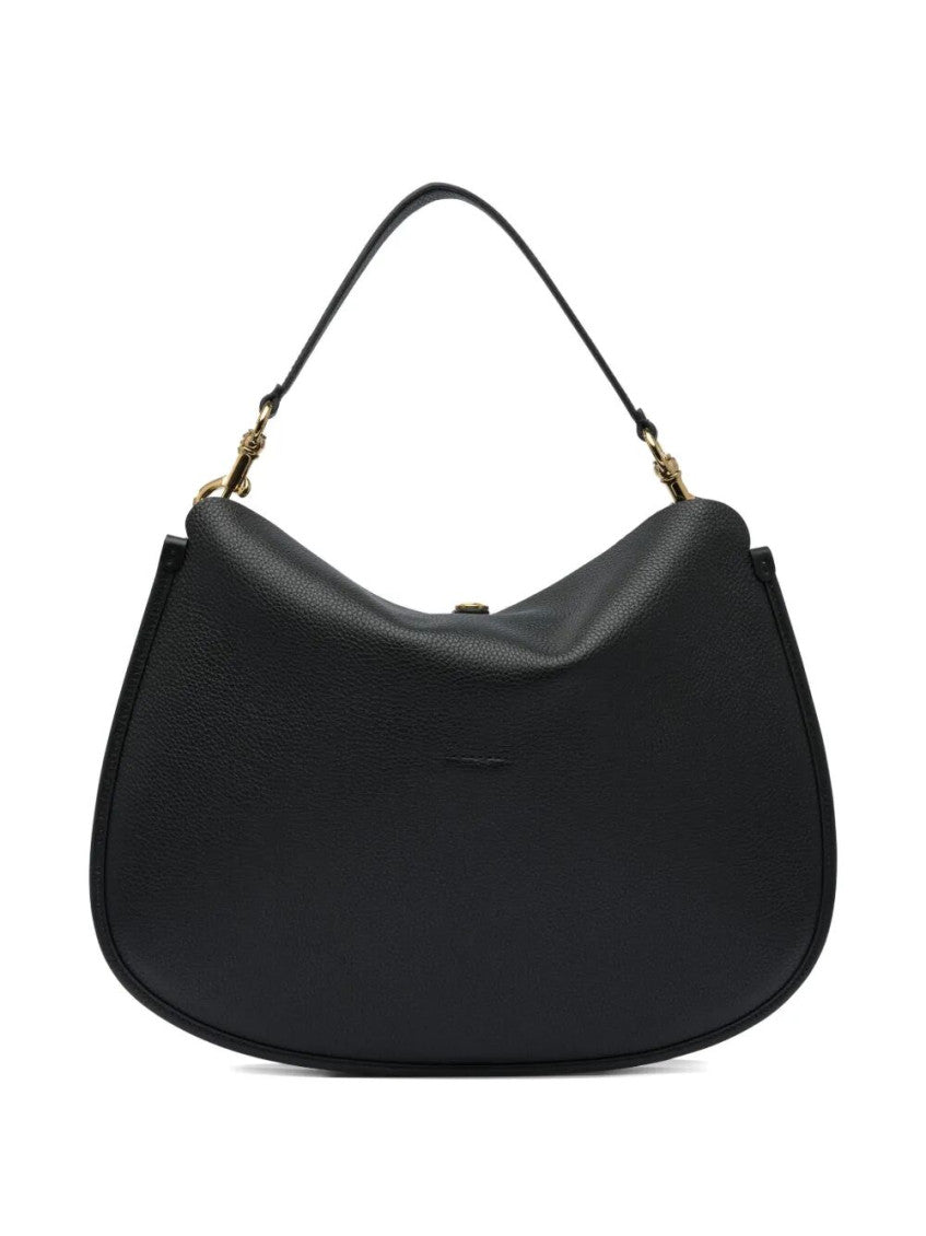 Black Leather Shoulder Bag 2