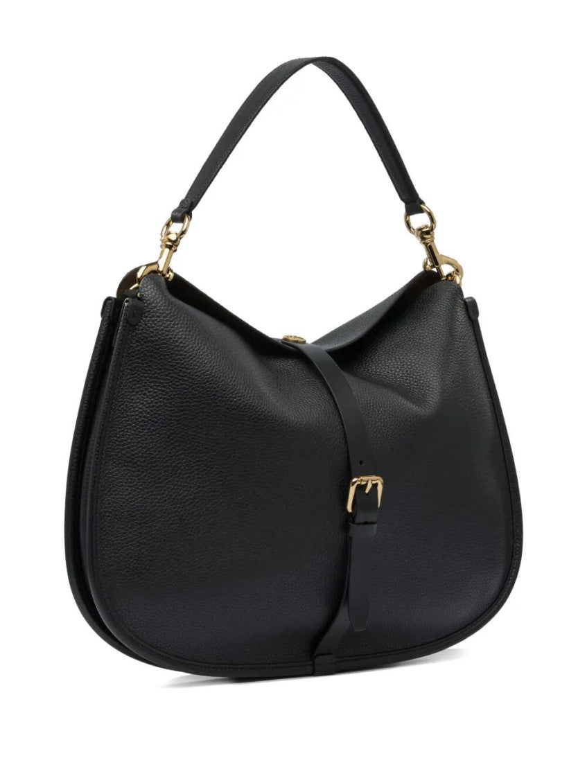 Black Leather Shoulder Bag 3