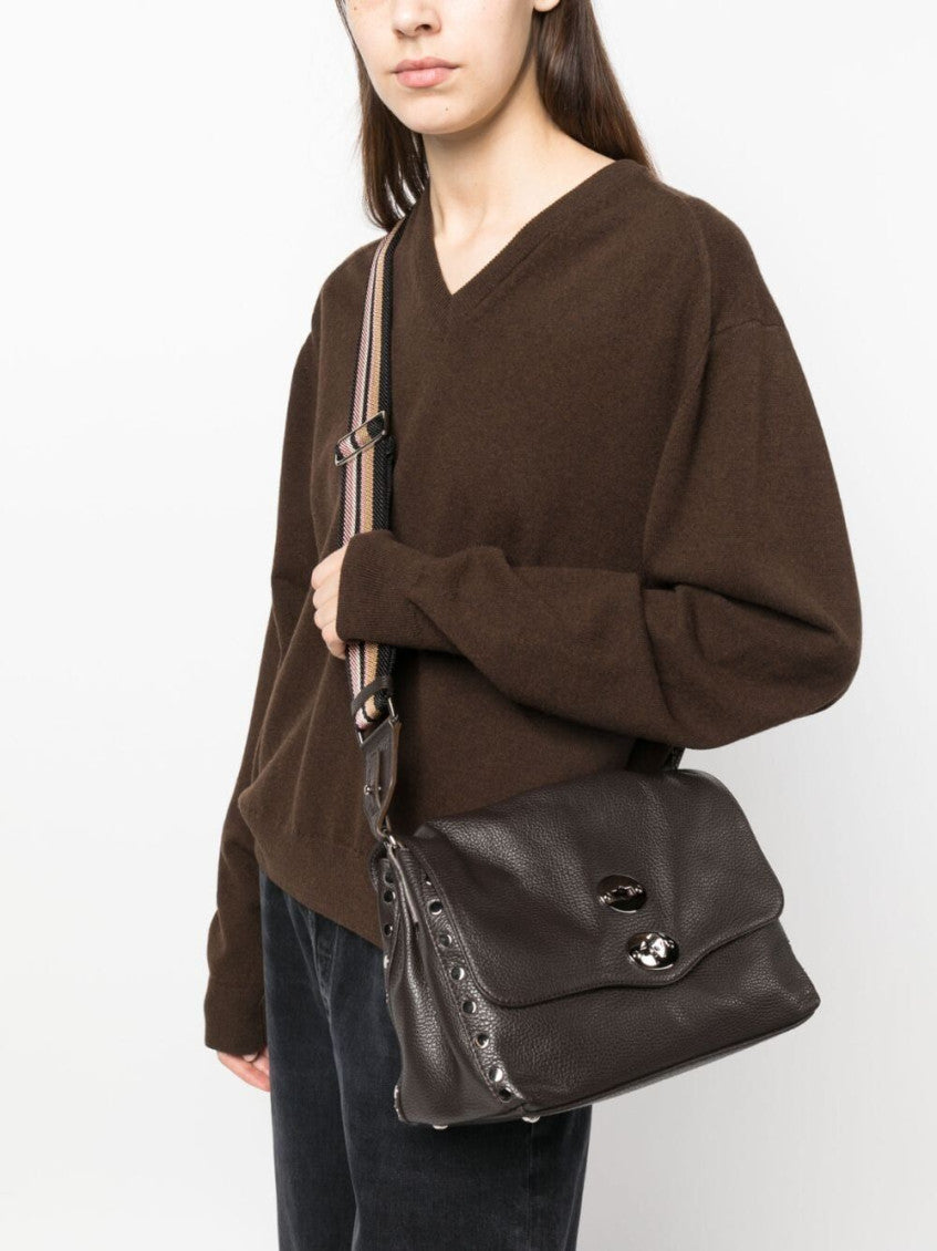 Dark Brown Postina Small Satchel 2