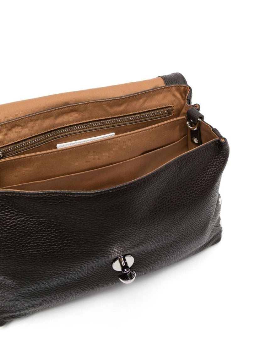 Dark Brown Postina Small Satchel 3