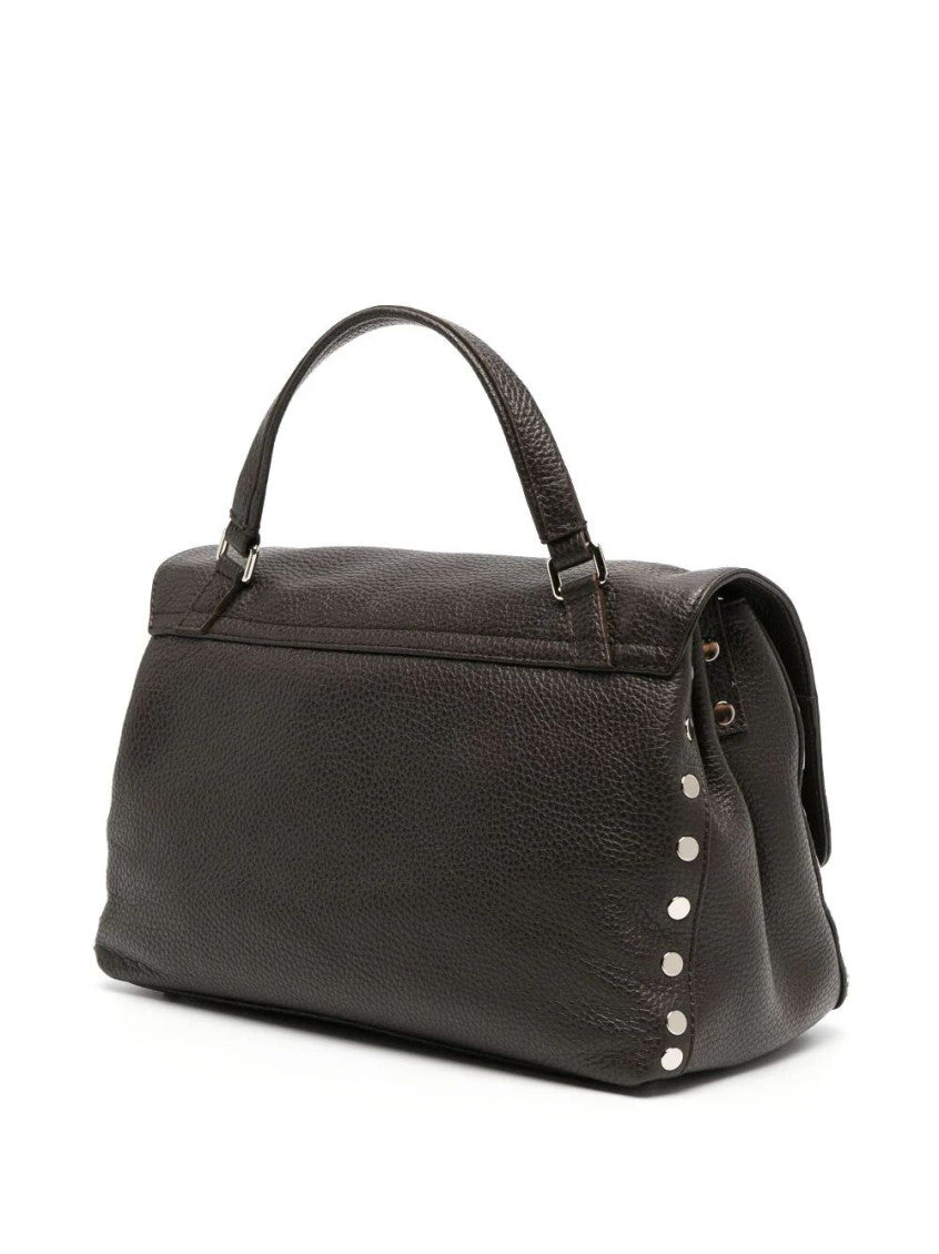 Dark Brown Postina Small Satchel 4