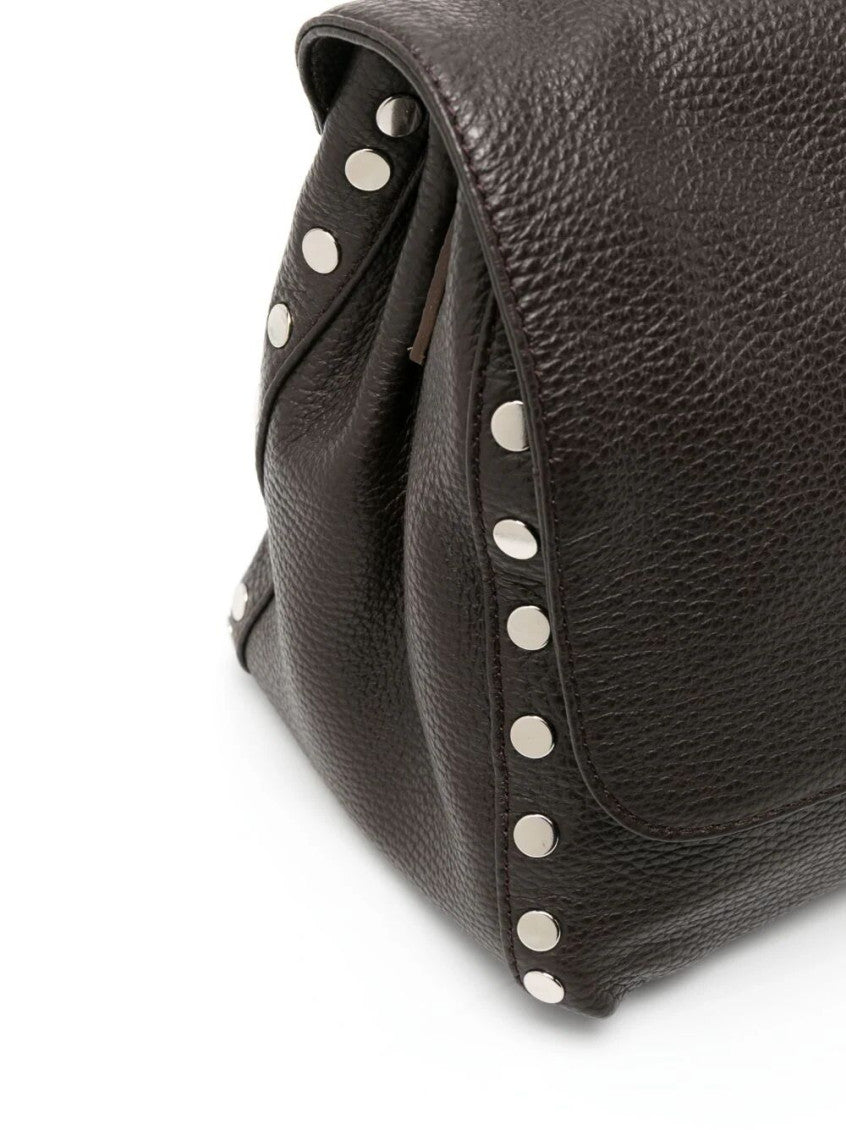 Dark Brown Postina Small Satchel 5