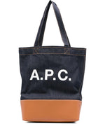 Denim logo-detail denim tote 1