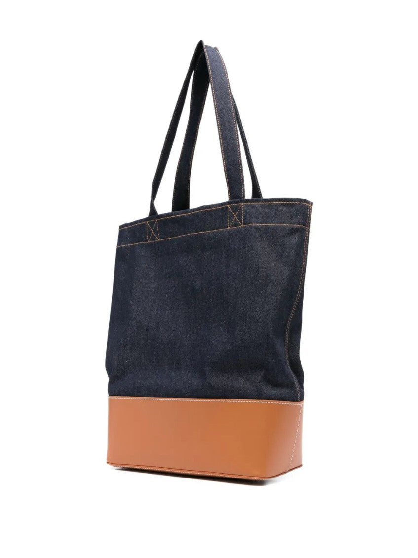 Denim logo-detail denim tote 3