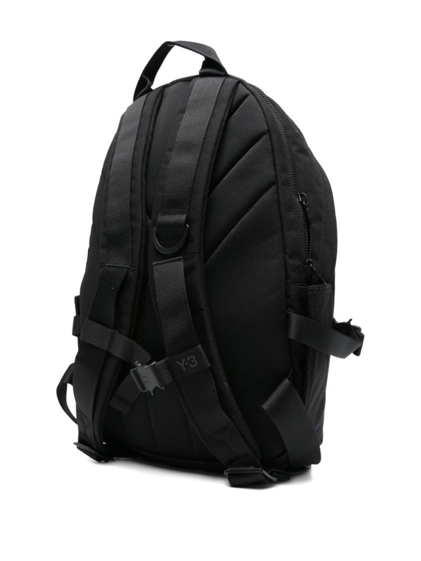 Black Logo Large Backpack 3