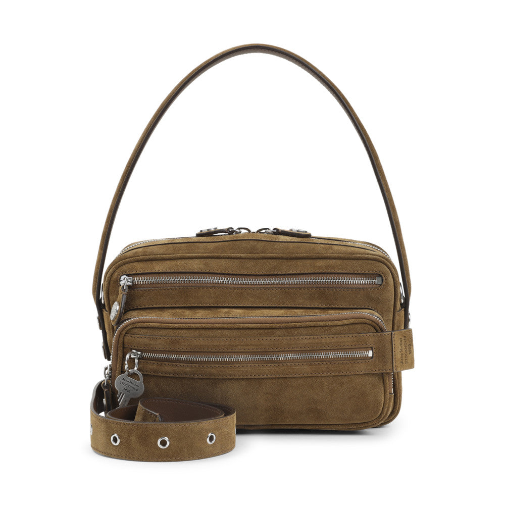 Brown Suede Shoulder Bag 1