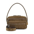 Brown Suede Shoulder Bag 1