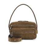 Brown Suede Shoulder Bag 1
