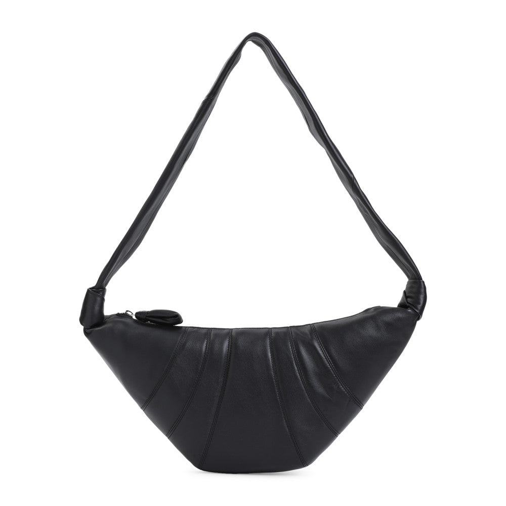 Black Croissant Medium Shoulder Bag 1