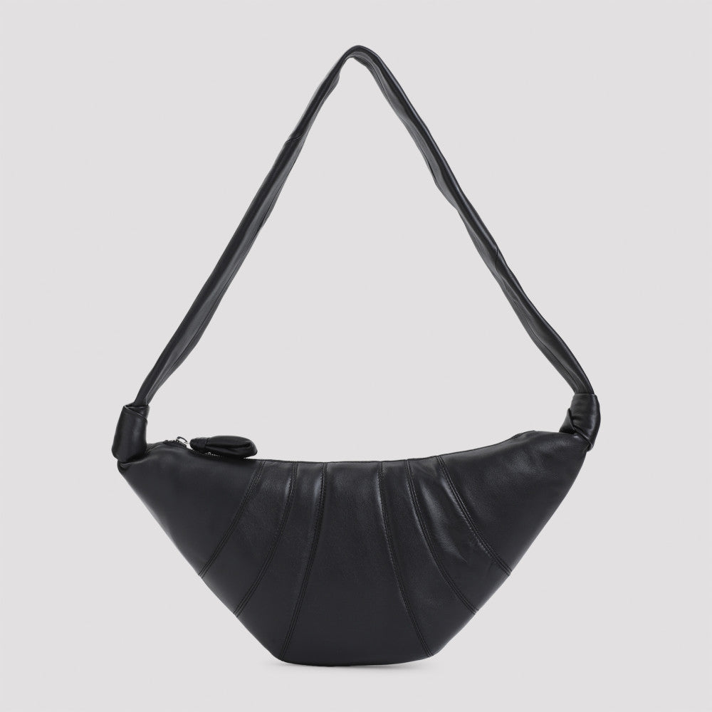 Black Croissant Medium Shoulder Bag 2