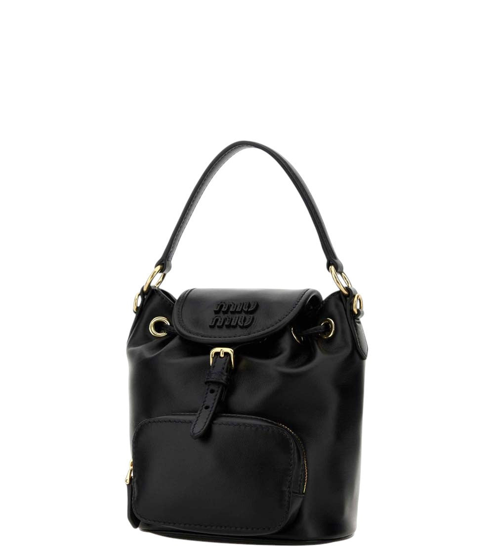 Black Logo Mini Backpack 2